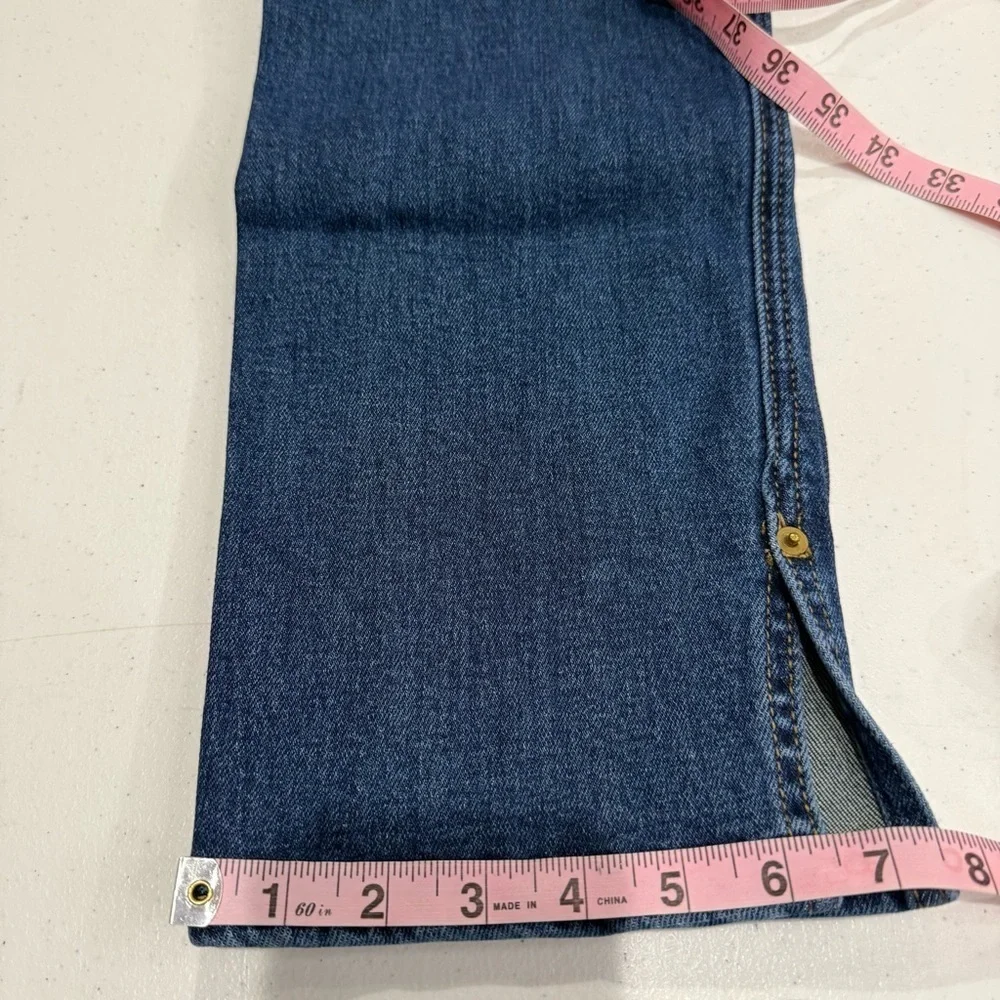 Rock & Roll Denim Jeans High Rise Straight Cropped Dark Wash Women’s Size 28x27 - Picture 10 of 11